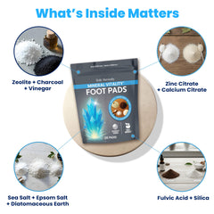 Vital Minerals Detox Foot Pads with Fulvic Acid, Sea Salt, Magnesium